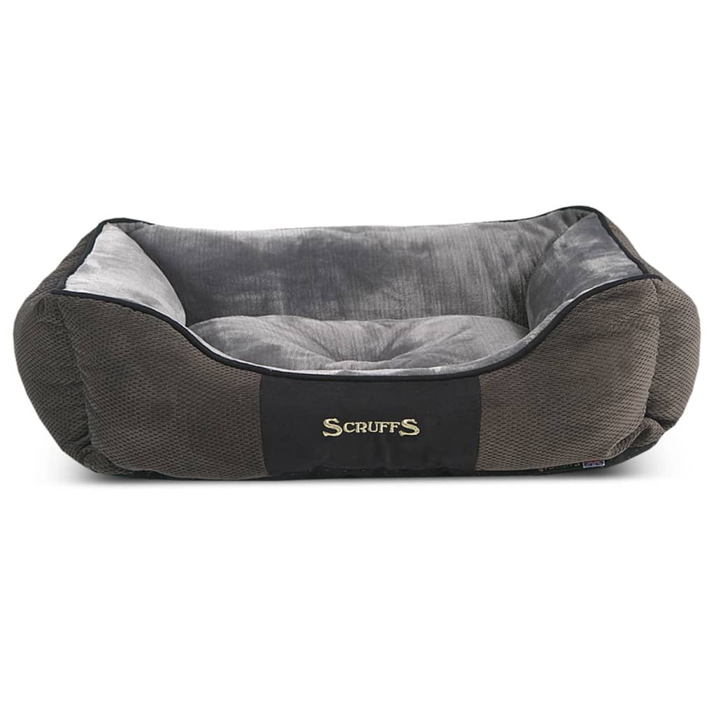 Panier XXL gris lavable et confortable pour chien - 90x70 cm
