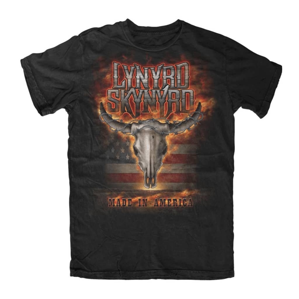 LYNYRD SKYNYRD - Flaming Skull T-Shirt