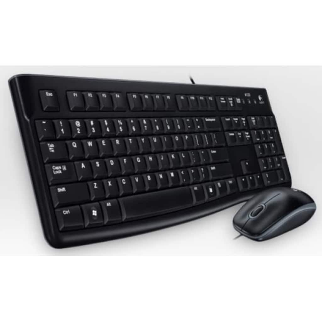 Logitech Desktop MK120, DE USB QWERTZ Duits Zwart toetsenbord Zwart