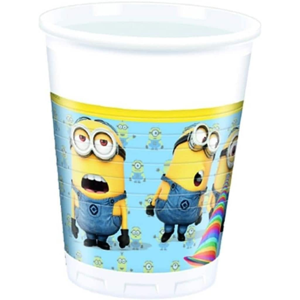 Minions feestbekers 200 ml geel 8 stuks