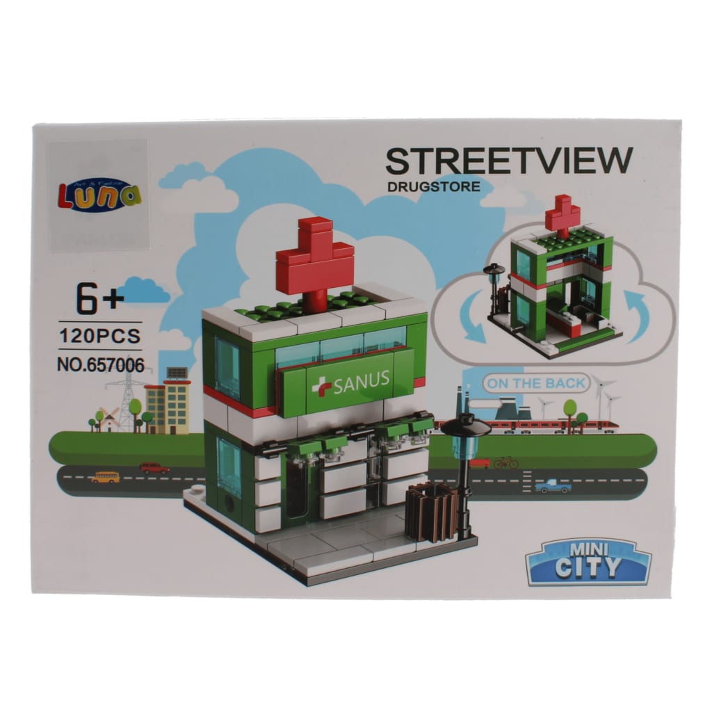 Luna Mini City Streetview Drugstore bouwset 120-delig (657006)