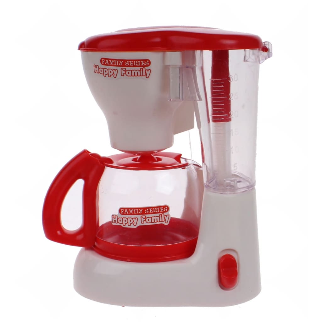 Luna speelgoed koffiezetapparaat junior rood/wit 15 cm