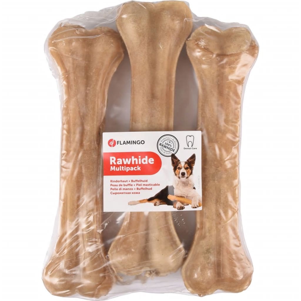 Afbeelding FLAMINGO Hondensnack Rawhide Been 21 cm 3 stuks door Vidaxl.nl