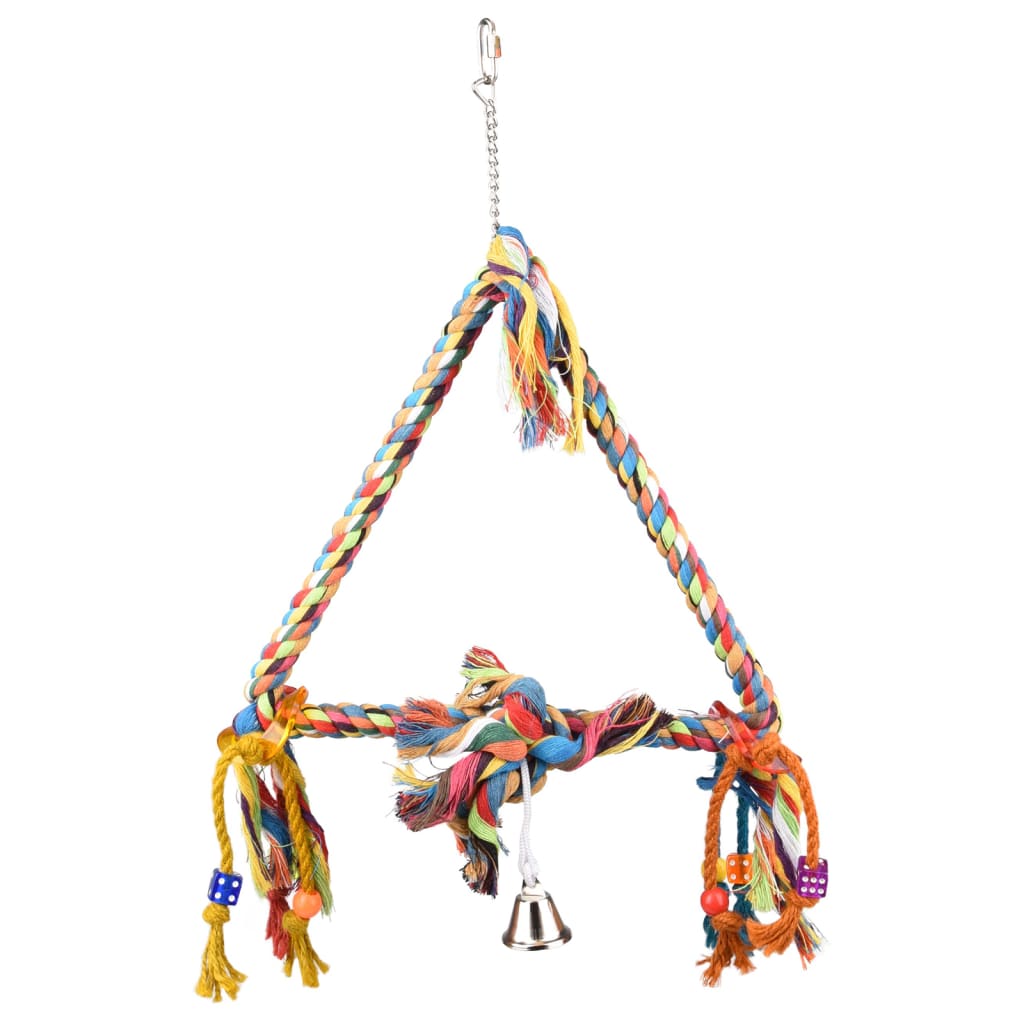 Bild von FLAMINGO Vogelschaukel Seil-Spielzeug Dreieckig M 33x5x47 cm