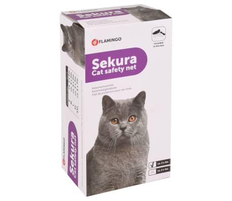 FLAMINGO Filet de sécurité pour chat Sekura 3x2 m S Noir