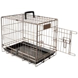 FLAMINGO Transportkäfig Ebo 47 x 31 x 38 cm Braun-Metallic 517579