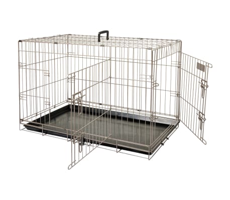 FLAMINGO Cage pour animaux Ebo Marron métallisé 109x70x77 cm 517580