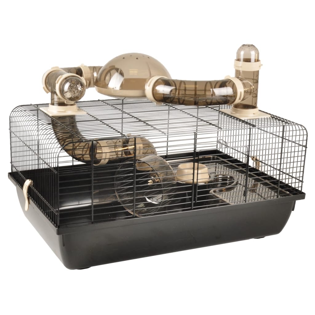 FLAMINGO Cage pour hamsters Figo 58x38x40 cm Noir et marron