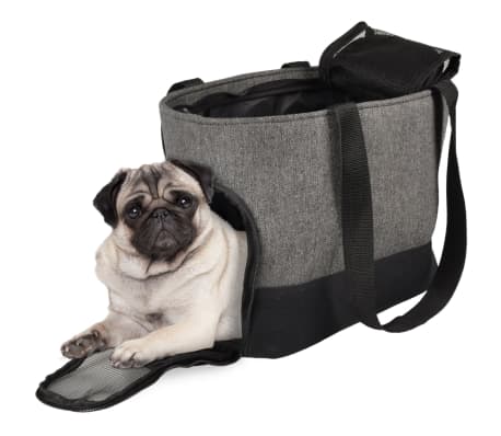 FLAMINGO Haustier Tragetasche Grau Katzentasche Hundetasche