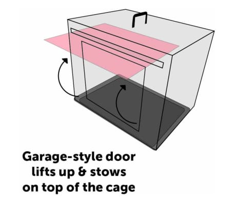 FLAMINGO Cage en fil métallique avec porte coulissante 93x59x62,5 cm