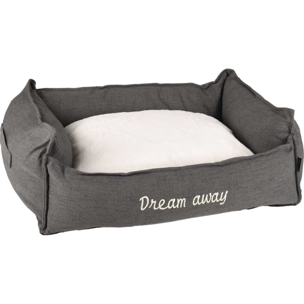 Afbeelding FLAMINGO Hondenbed met rits Dream Away 70x50 cm grijs door Vidaxl.nl