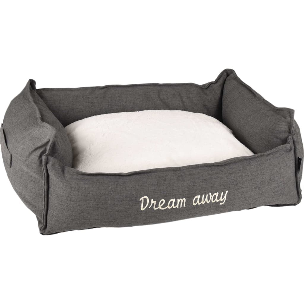 FLAMINGO hundekurv med lynlås Dream Away 90x70 cm grå