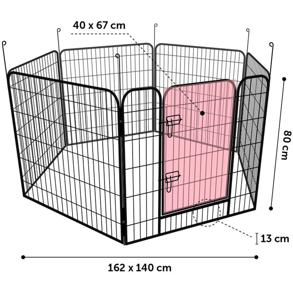 Box Per Cani Zecta 162x140x80 Cm Nera FLAMINGO 17 width=274