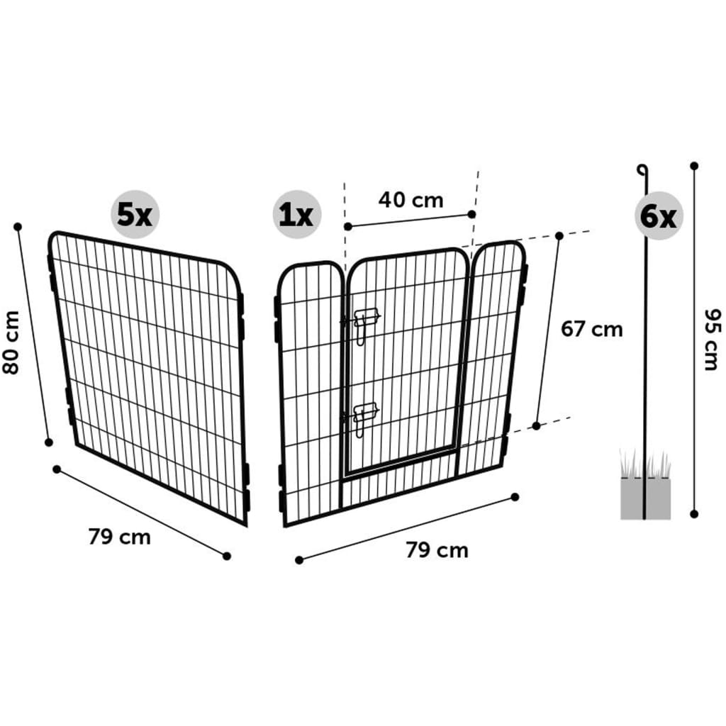 Box Per Cani Zecta 162x140x80 Cm Nera FLAMINGO 18 width=274