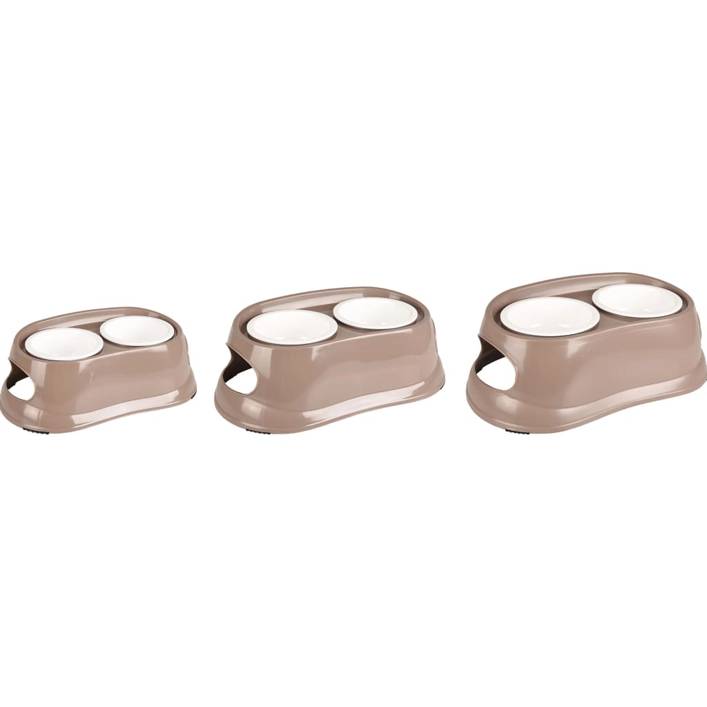 

FLAMINGO Voerbak Mangi 2x1000 ml taupe