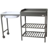 Baninni Baignoire et table à langer Lavi Bois Gris BNBR006-GY
