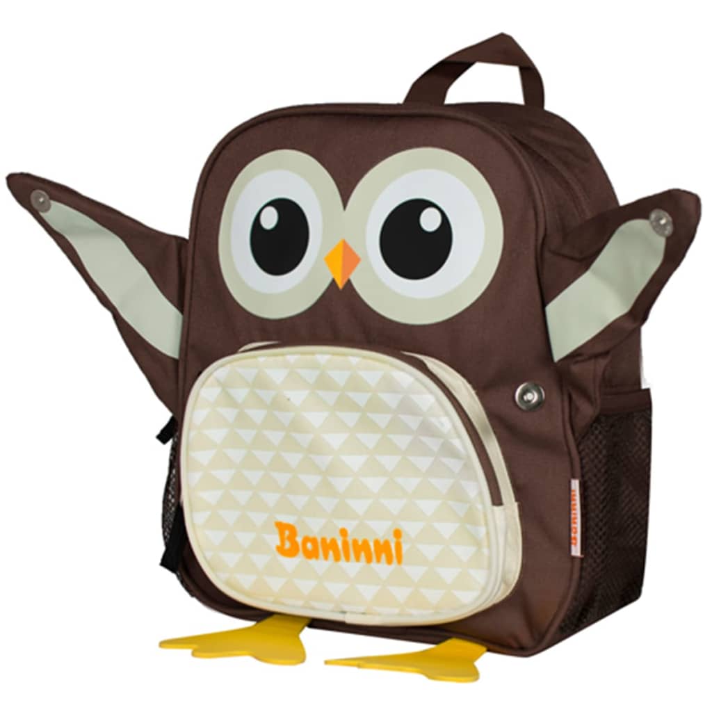 

Baninni Kinderrugzak Frankie uil bruin 27x9x30 cm BNFK018-DBR