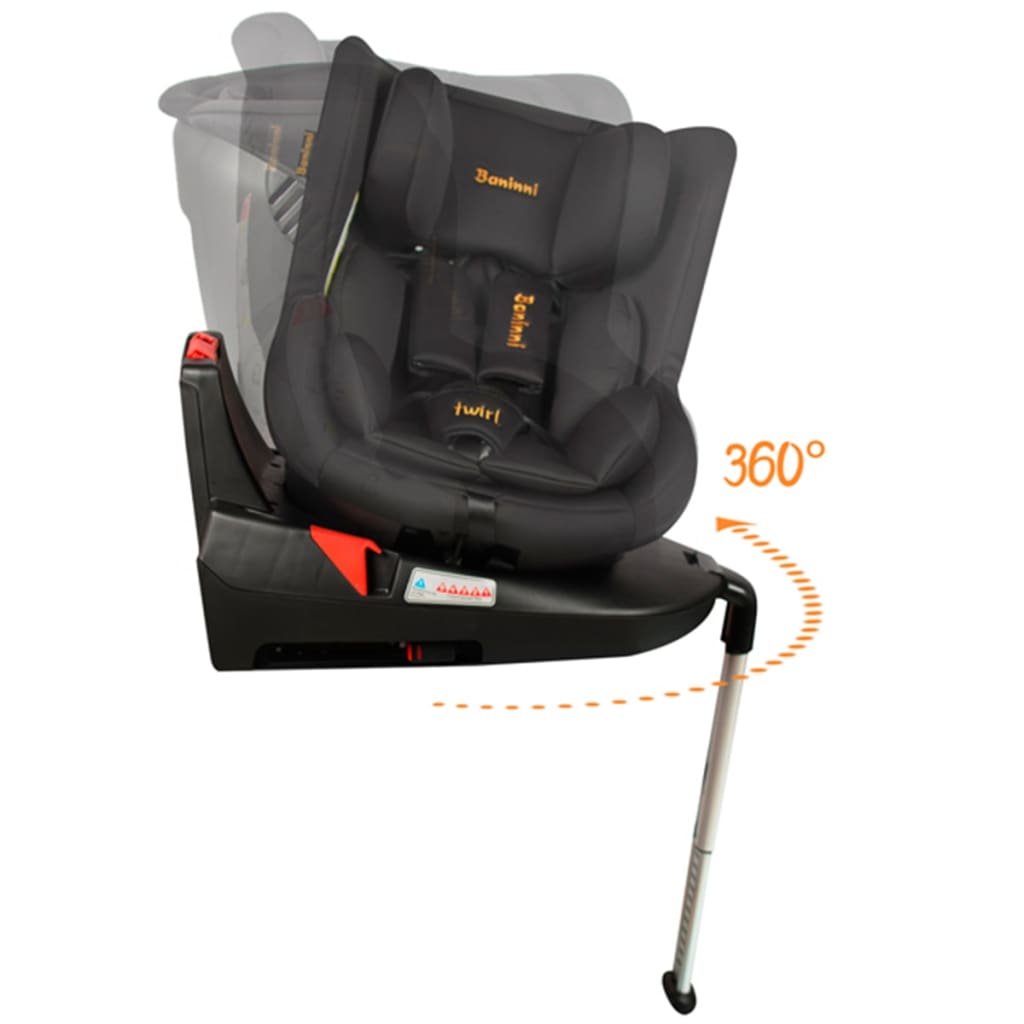 VidaXL - Baninni Autostoel Twirl 360 Isofix 0+1 zwart BNCS021-BK