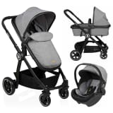 Baninni Kinder-/wandelwagen Otto 3in1 grijs BNST028-DSGY