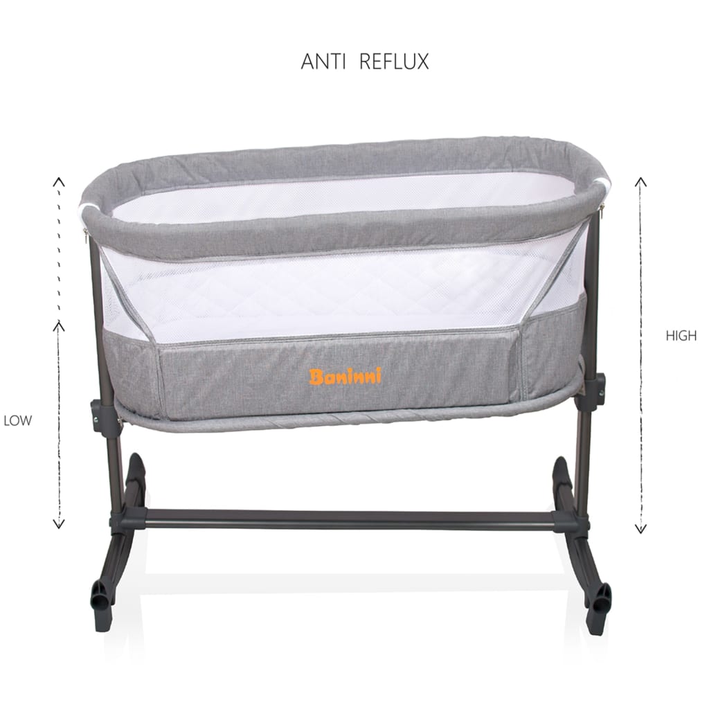 VidaXL - Baninni 2-in-1 Co-sleeper Nesso grijs BNBT014-GY VidaXL - Baninni 2-in-1 Co-sleeper Nesso grijs BNBT014-GY