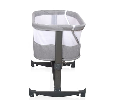 Baninni Babybett Grau Babywiege Baby Beistellbett Schaukelwiege Stubenwagen