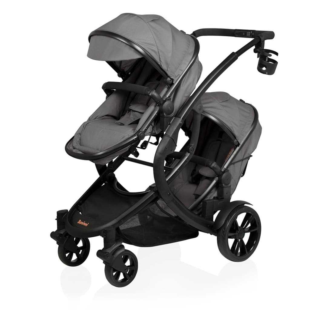 Baninni Tweeling kinder-/wandelwagen Doppy grijs BNST030-GY