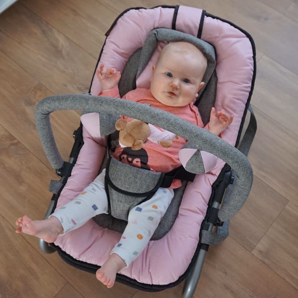 Baby Bouncer Admiro Pink And Grey Baninni 19 width=274