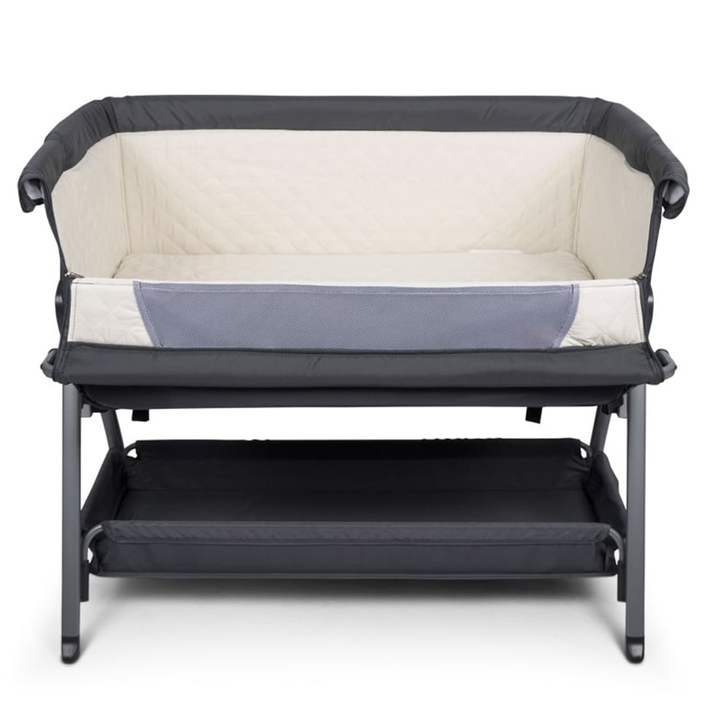 Culla Da Letto Per Neonati Elia 92x55x82 Cm Grigio Scuro Baninni 16 width=274