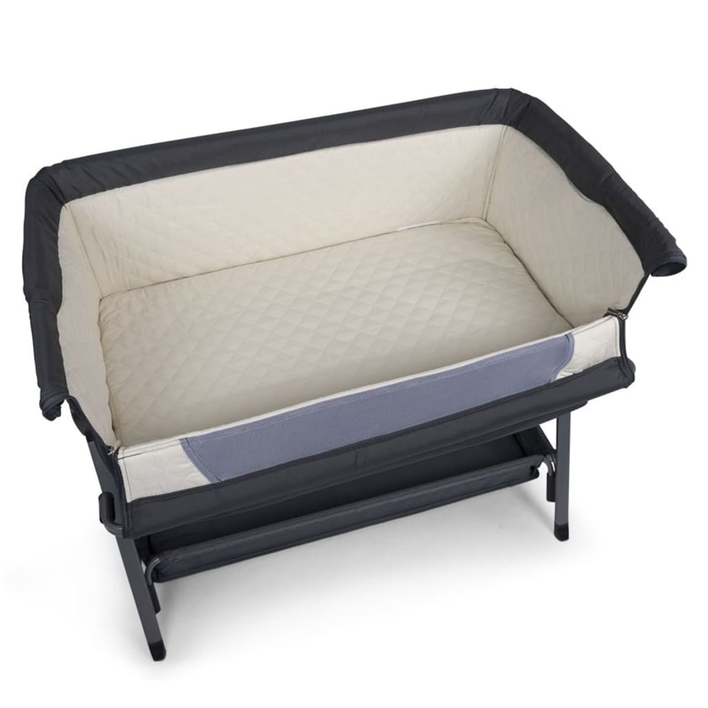 Culla Da Letto Per Neonati Elia 92x55x82 Cm Grigio Scuro Baninni 19 width=274