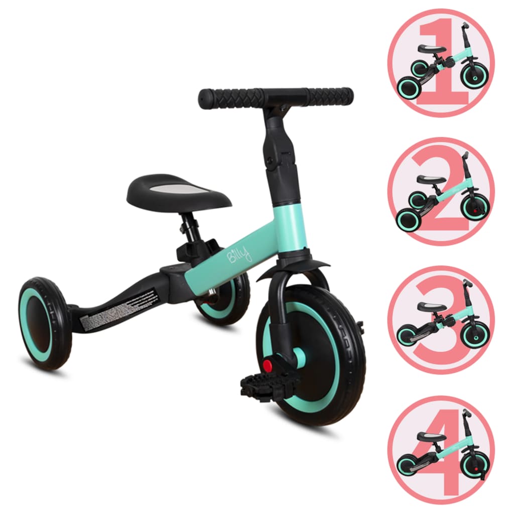 Afbeelding Billy Loopfiets 4-in-1 Fresa turquoise door Vidaxl.nl