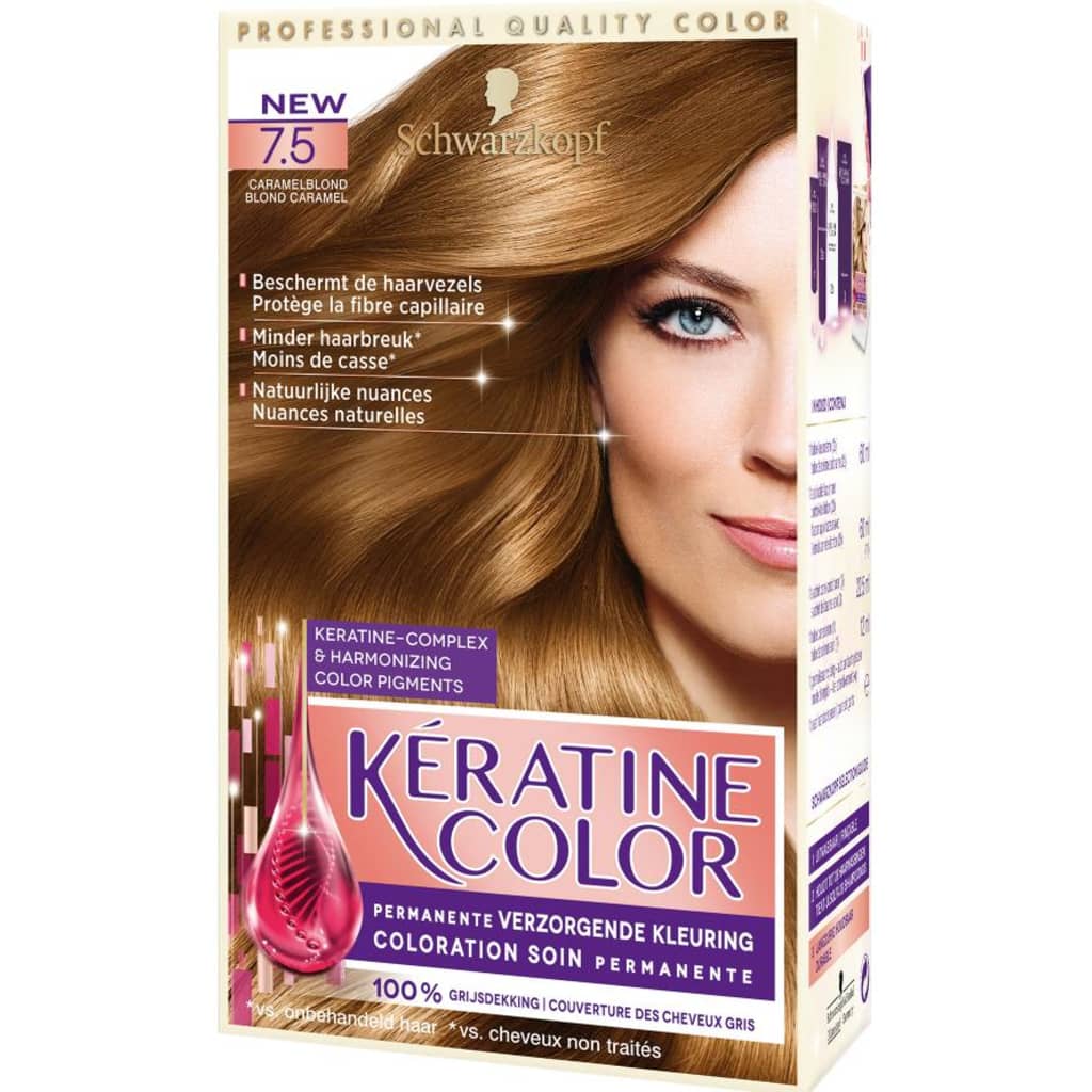 Schwarzkopf Keratine Haarverf - Color 7.5 Caramelblond