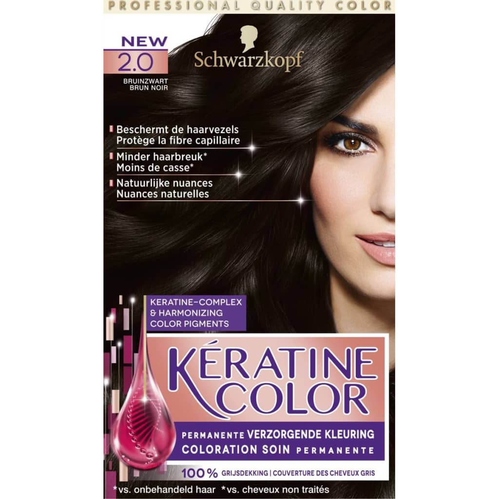 Schwarzkopf Haarverf - Keratine Color 2.0 Bruinzwart