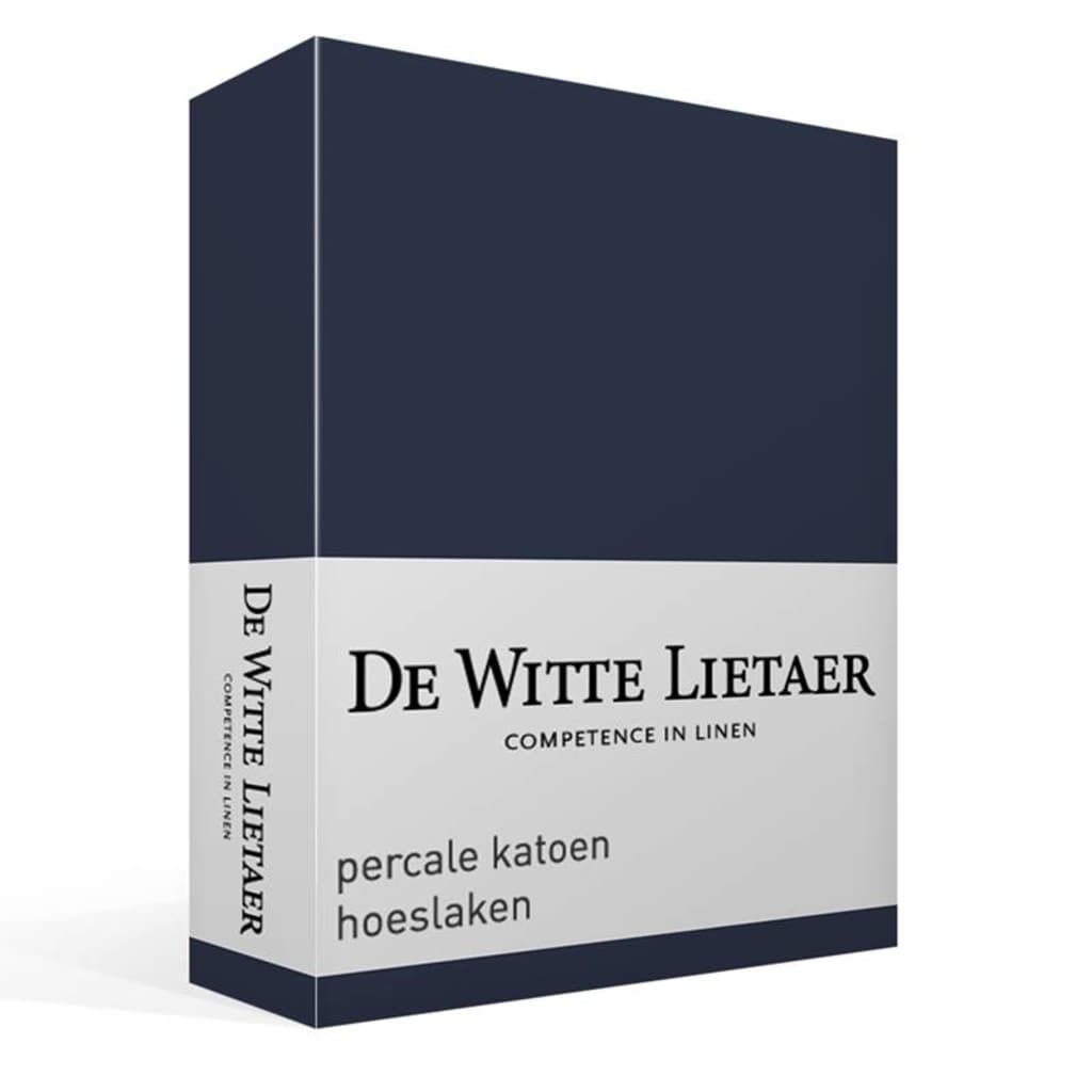 De Witte Lietaer percale katoen hoeslaken - 1-persoons (90x200 cm) -