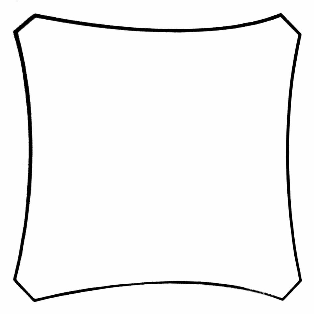 Schaduwdoek vierkant 3,6 x 3,6 m Cream