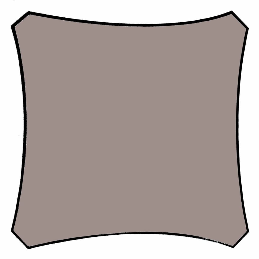 Perel solsejl firkantet 3,6 m gråbrun GSS4360TA