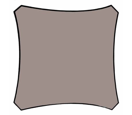 Perel Żagiel przeciwsłoneczny, kwadrat, 3,6 m, szarobrązowy, GSS4360TA