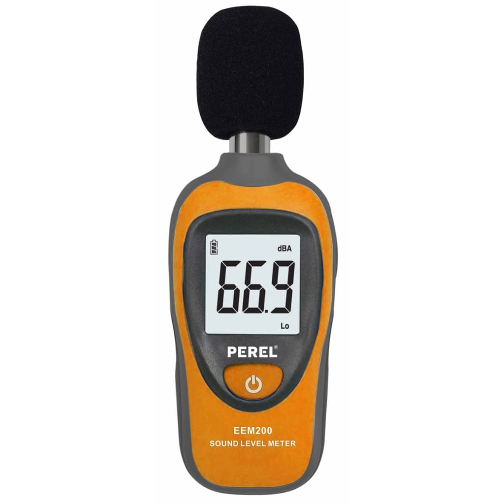 Afbeelding Perel Minigeluidsniveaumeter digitaal oranje EEM200 door Vidaxl.nl