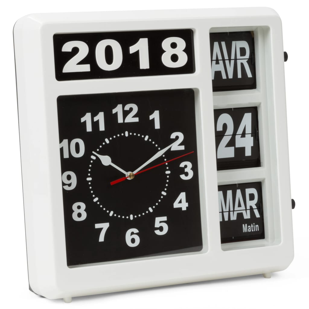 Perel Wall Flip Clock 31 x 31 cm French Version