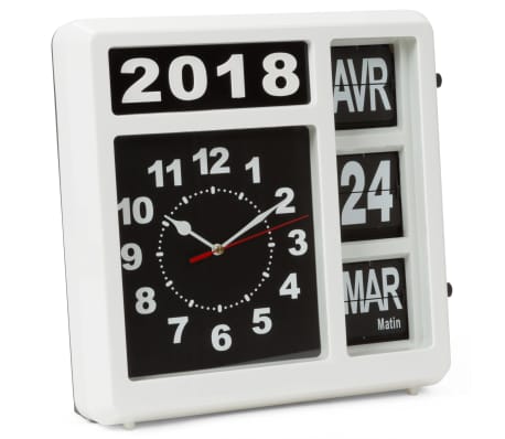 Perel Wall Flip Clock 31 x 31 cm French Version