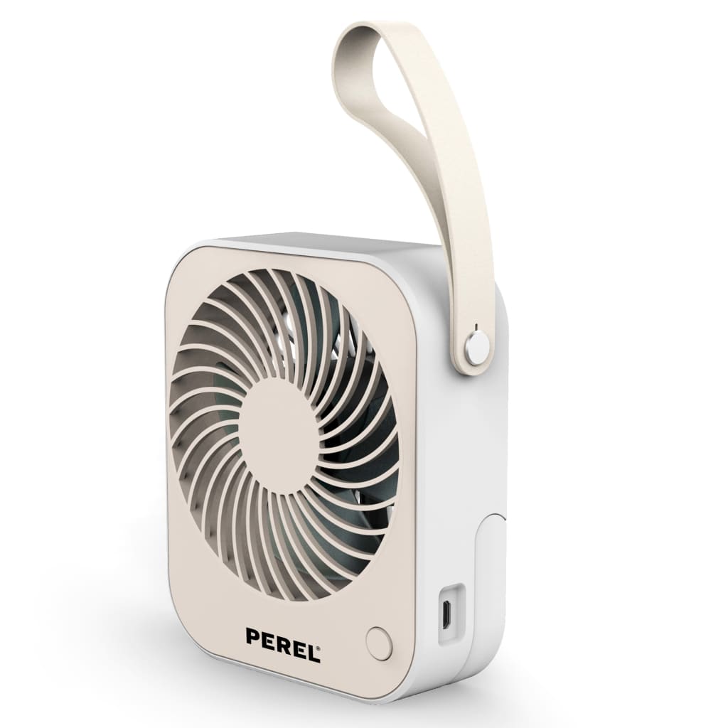 

Perel Ventilator USB draagbaar crème en wit