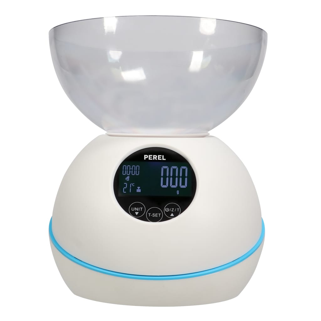 

Perel Keukenweegschaal digitaal 5 kg wit