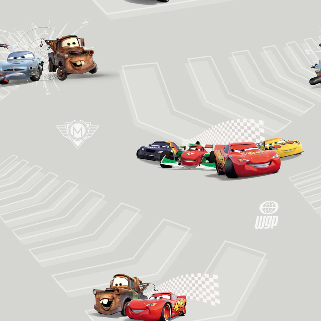 

Kids at Home Behang Cars 2 grijs, bruin en rood