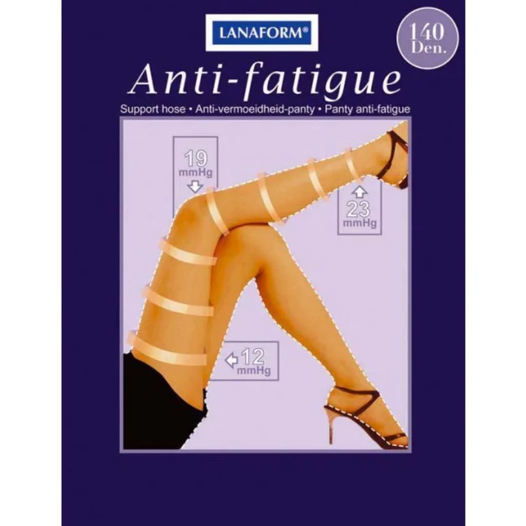 Lanaform Anti Vermoeidheids Panty - 140 Denier Terra - Maat L - 1 paar