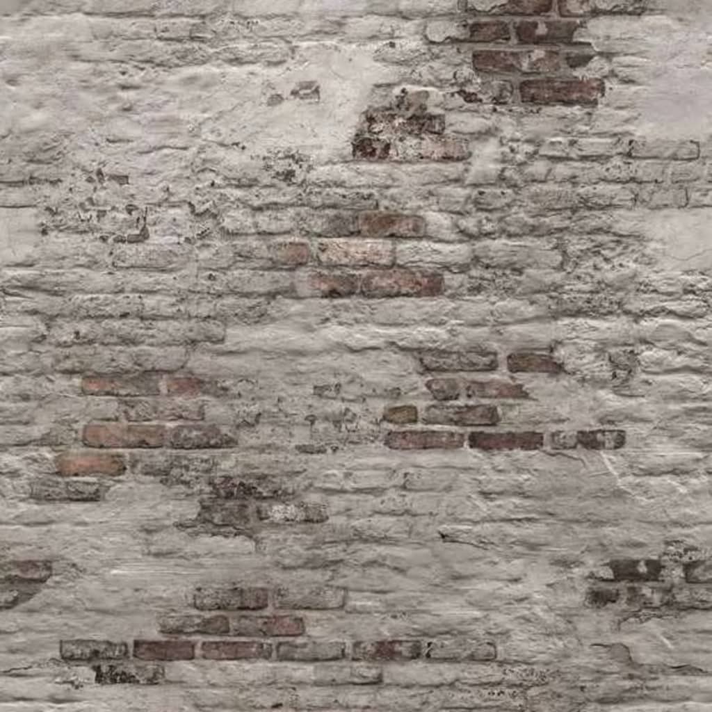 Bilde av Dutch Wallcoverings Fototapet Old Brick Wall Grå