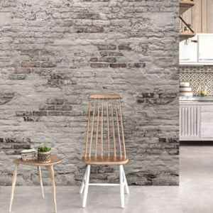 DUTCH WALLCOVERINGS Photo Mural Old Brick Wall Grey