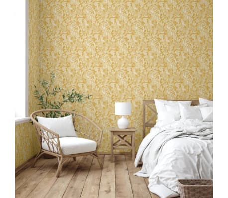 DUTCH WALLCOVERINGS Tapet „Mae”, ocru și bej