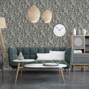 DUTCH WALLCOVERINGS Behang Mae zwart en beige