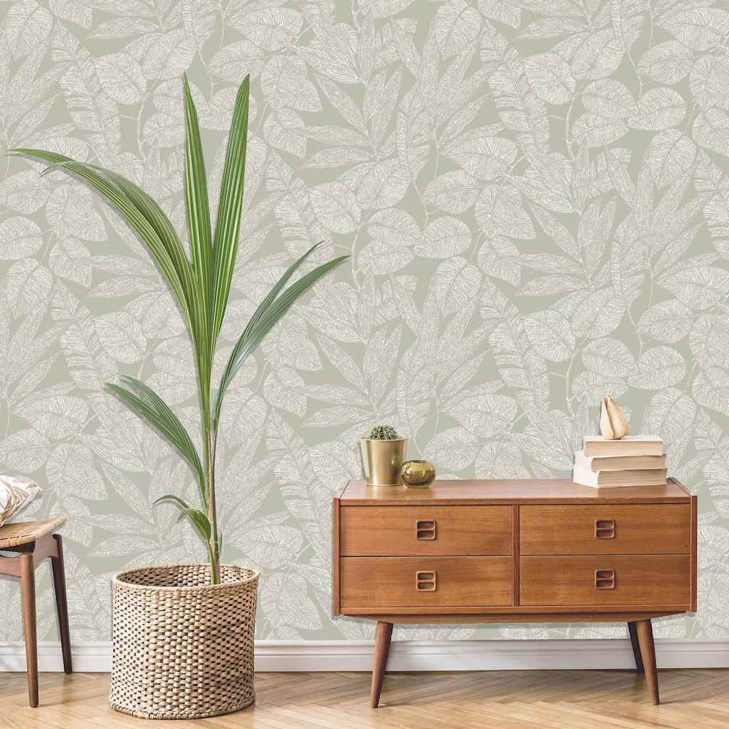 DUTCH WALLCOVERINGS DUTCH WANDBEKLEDING Behang Lorena Imotif Groen afbeelding