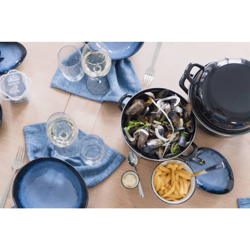 Cosy & Trendy Assiette creuse Sapphire 4 pcs ovale bleu saphir