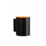 Lucide Wandlamp Xera Zwart Goud Rond